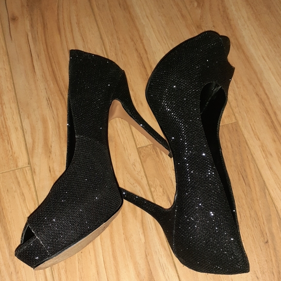 Nine West Shoes - Nine West Black Sparkle Evening Shoes